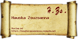 Hauska Zsuzsanna névjegykártya